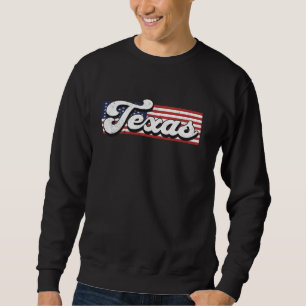 Patriotic Texas USA Flag Stripe Home State Texas Sweatshirt