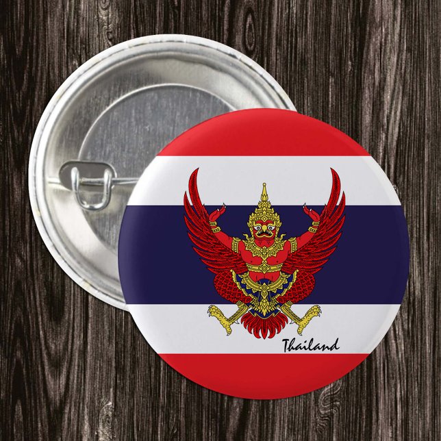 Patriotic Thailand button, fashion Thai Flag 3 Cm Round Badge (Creator Uploaded)