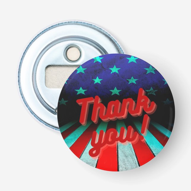 Patriotic Thank you!   Bottle Opener (Front)