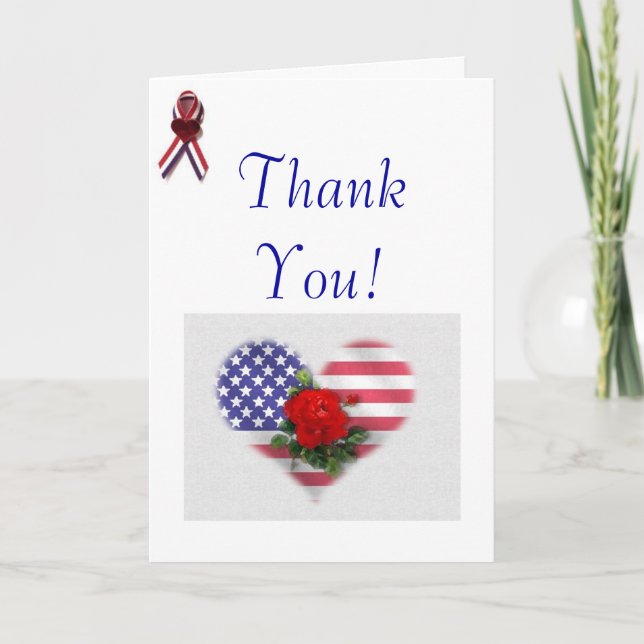 Patriotic Thank You Card (Front)