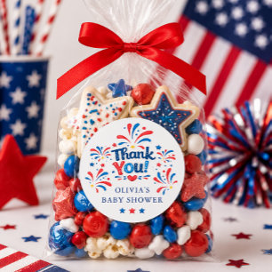 Patriotic Thank You Favour Sticker