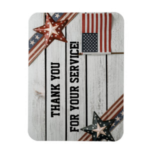 Patriotic Thank you for Serving Magnet