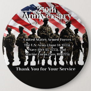  Patriotic Thank you for Your Service 6 Cm Round Badge
