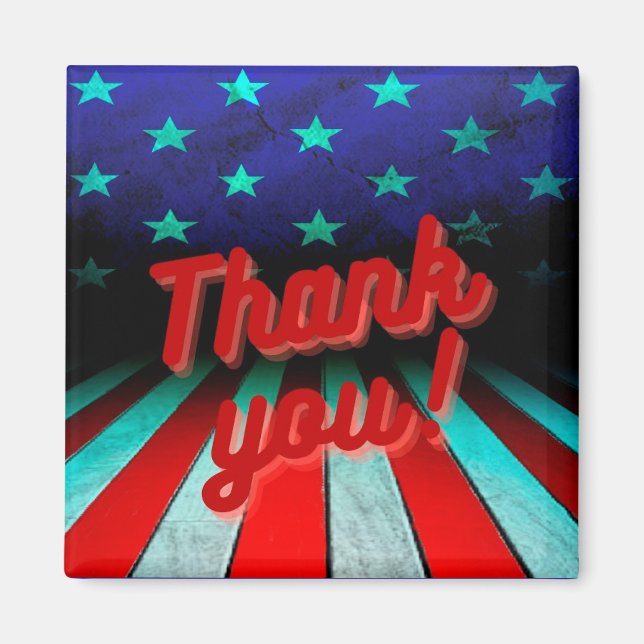 Patriotic Thank you!    Magnet (Front)