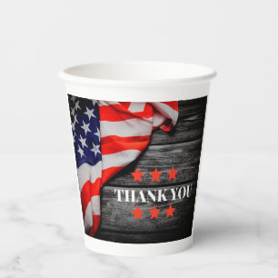 Patriotic Thank you Paper Cups