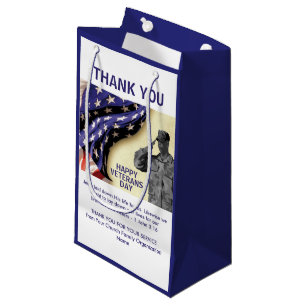 Patriotic Thank You VETERANS DAY Small Gift Bag