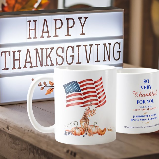 Patriotic Thanksgiving Election Campaign Thank You Coffee Mug (Patriotic Thanksgiving Election Campaign Thank You Coffee Mug)