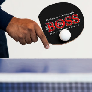 Patriotic “The Boss” Trinidad & Tobago Ping Pong Paddle