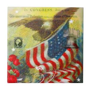 Patriotic theme tile