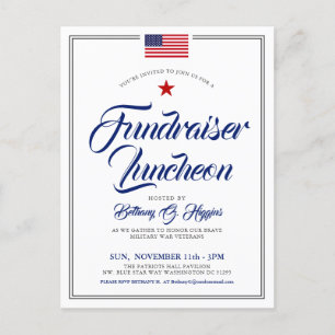 Patriotic Themed Event American Flag Invitation P Postcard
