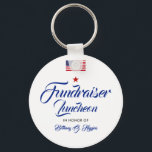Patriotic Themed Event | American Flag Keychain<br><div class="desc">Classy yet minimal keychains or lanyards tailored to a patriotic American-style event or party.  A great item for a political campaign,  or any other patriotic event.  All elements of the design are unlocked and adjustable. Simply use the customisation function to make any changes you need.</div>