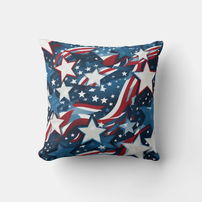 Patriotic Throw Pillow (Front)