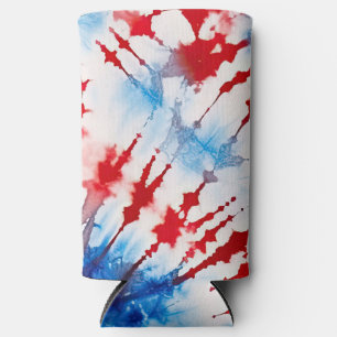 Patriotic Tie-Dye Seltzer Can Cooler