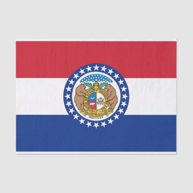 Patriotic tissue paper with flag Missouri, USA (Front)