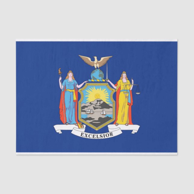 Patriotic tissue paper with flag New York (Front)