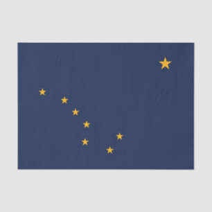 Patriotic tissue paper with flag of Alaska,U.S.A.