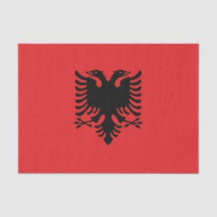 Patriotic tissue paper with flag of Albania