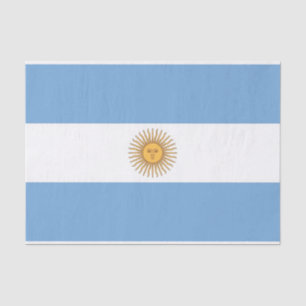 Patriotic tissue paper with flag of Argentina