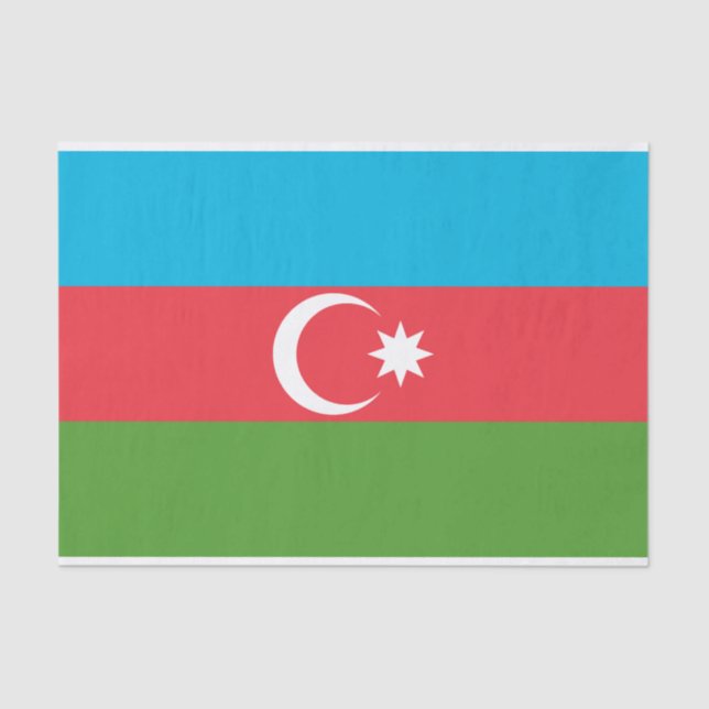 Patriotic tissue paper with flag of Azerbaijan (Front)