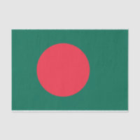 Patriotic tissue paper with flag of Bangladesh