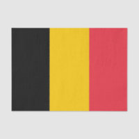Patriotic tissue paper with flag of Belgium