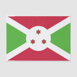 Patriotic tissue paper with flag of Burundi