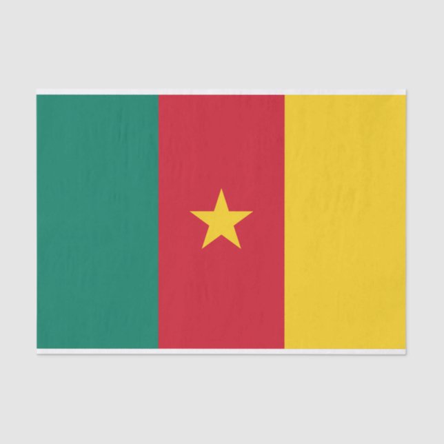 Patriotic tissue paper with flag of Cameroon (Front)