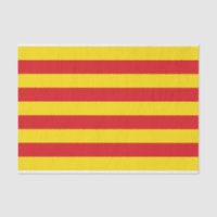 Patriotic tissue paper with flag of Catalonia
