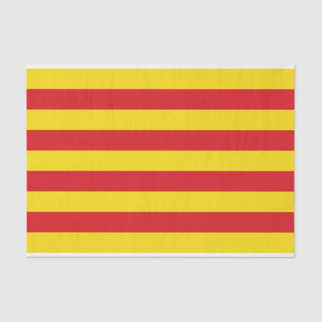 Patriotic tissue paper with flag of Catalonia (Front)