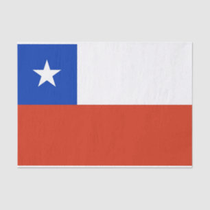 Patriotic tissue paper with flag of Chile