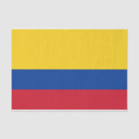 Patriotic tissue paper with flag of Colombia