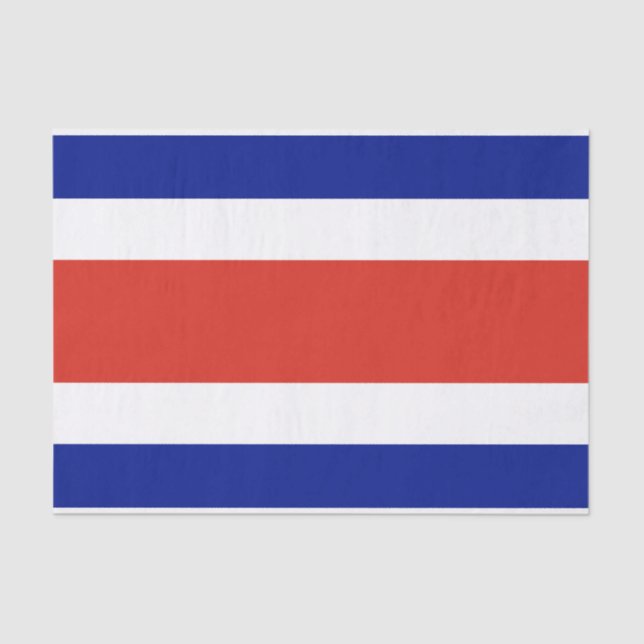 Patriotic tissue paper with flag of Costa Rica (Front)