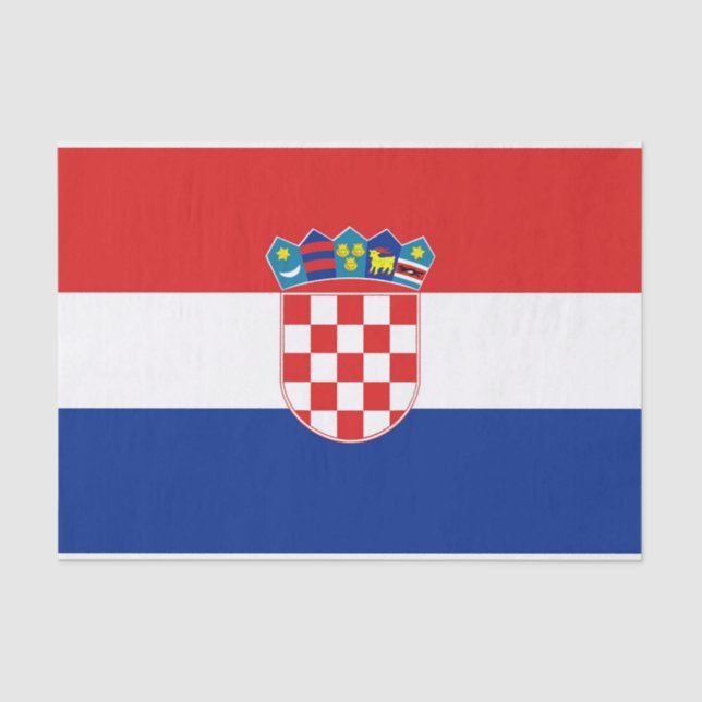 Patriotic tissue paper with flag of Croatia (Front)
