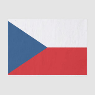 Patriotic tissue paper with flag of Czechia
