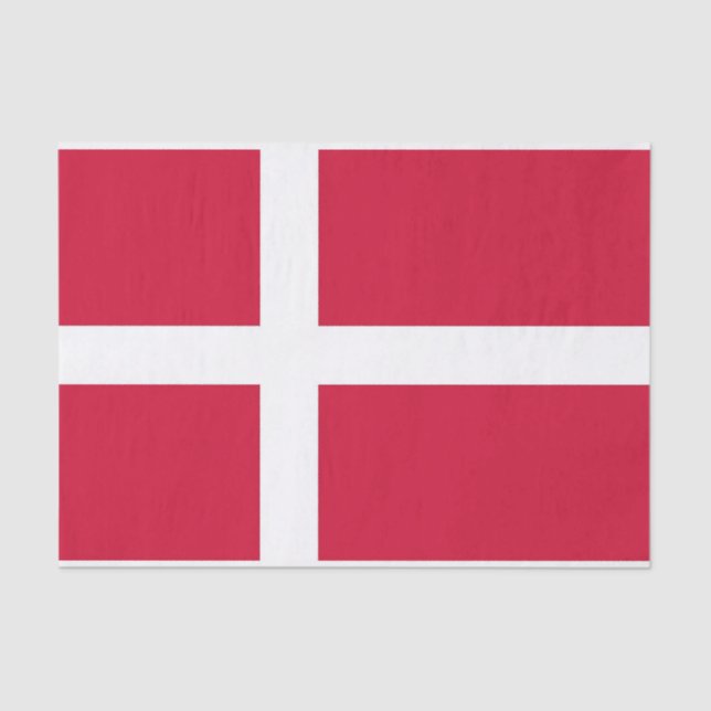 Patriotic tissue paper with flag of Denmark (Front)