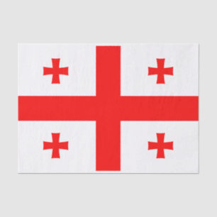 Patriotic tissue paper with flag of Georgia