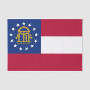 Patriotic tissue paper with flag of Georgia