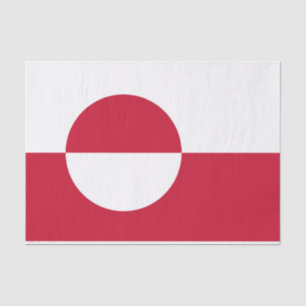 Patriotic tissue paper with flag of Greenland