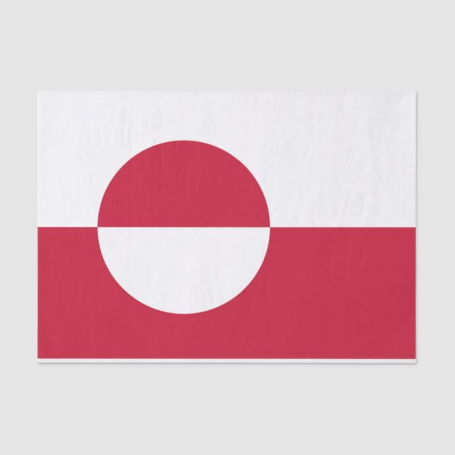 Patriotic tissue paper with flag of Greenland (Front)