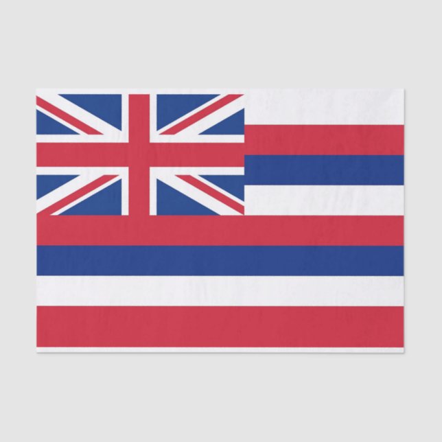 Patriotic tissue paper with flag of Hawaii (Front)
