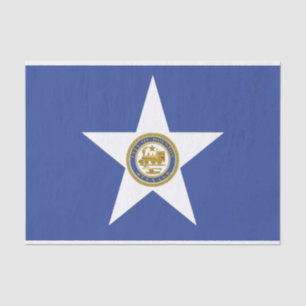 Patriotic tissue paper with flag of Houston