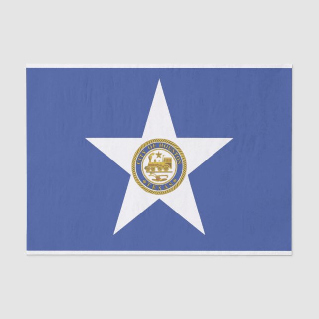 Patriotic tissue paper with flag of Houston (Front)