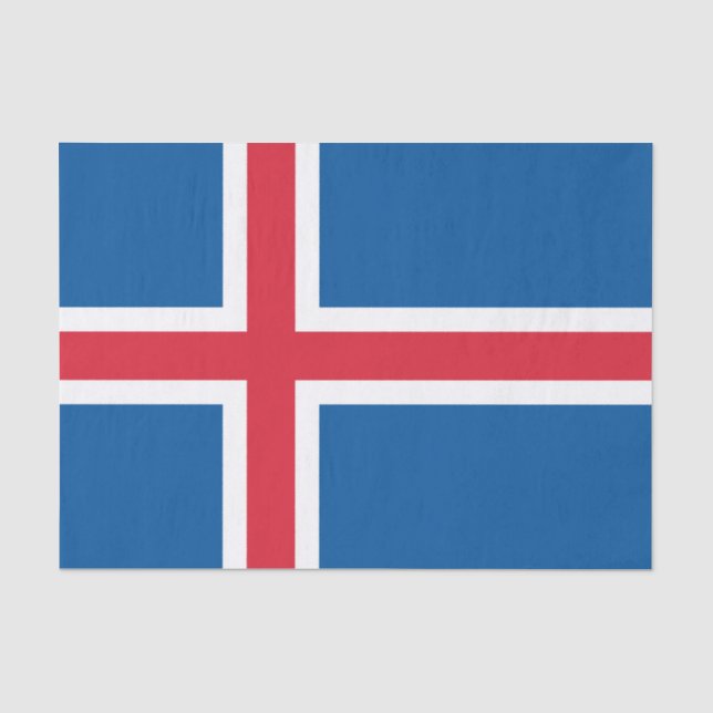 Patriotic tissue paper with flag of Iceland (Front)