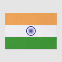 Patriotic tissue paper with flag of India
