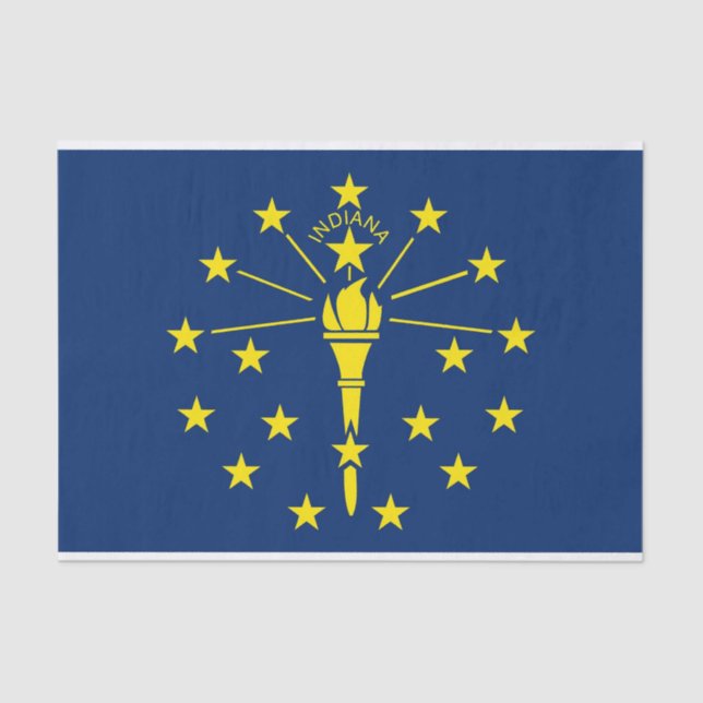 Patriotic tissue paper with flag of Indiana (Front)