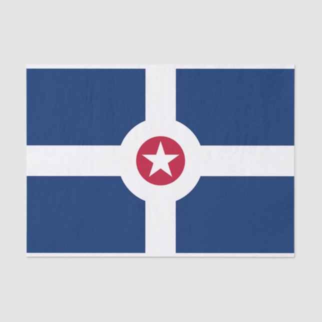 Patriotic tissue paper with flag of Indianapolis (Front)