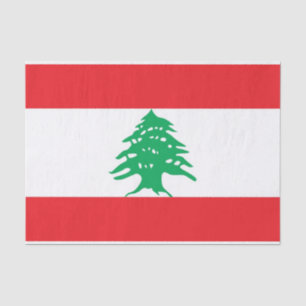 Patriotic tissue paper with flag of Lebanon