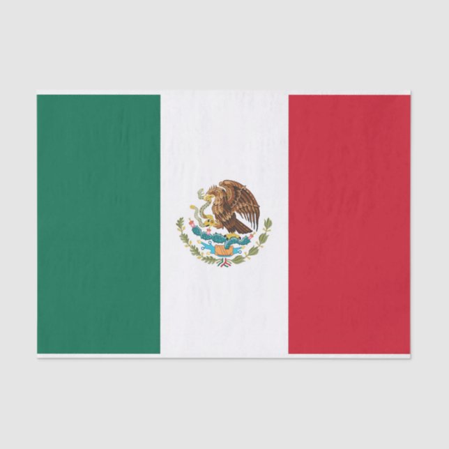 Patriotic tissue paper with flag of Mexico (Front)