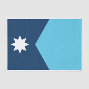 Patriotic tissue paper with flag of Minnesota, USA