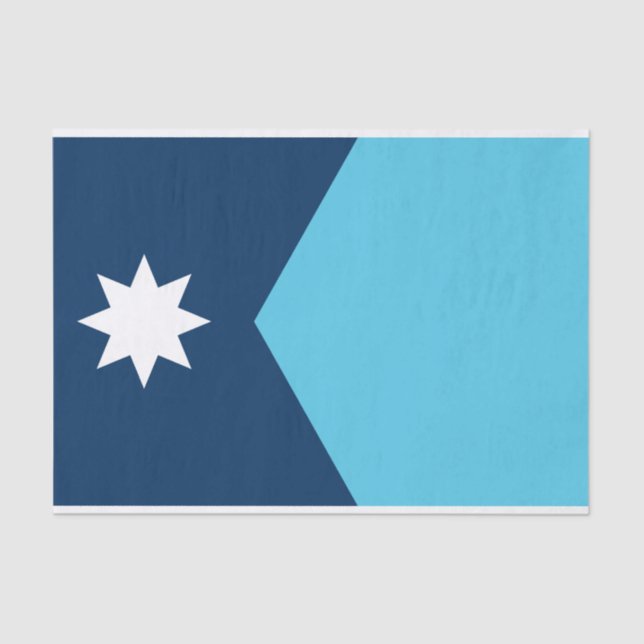 Patriotic tissue paper with flag of Minnesota, USA (Front)